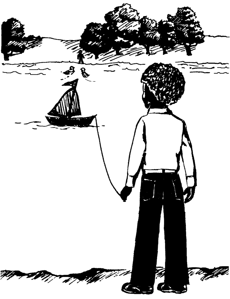 Boy and sailboat