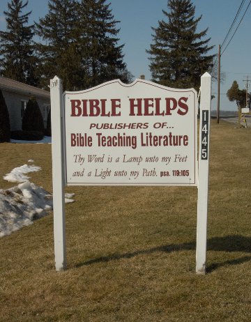 Bible Helps sign